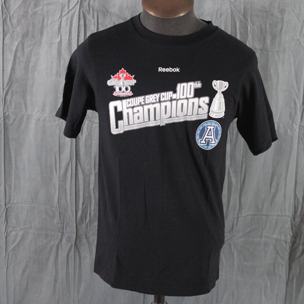 Cfl Shirt (Retro) - Toronto Argounauts Grey Cup 100 Champions - Men's Medium